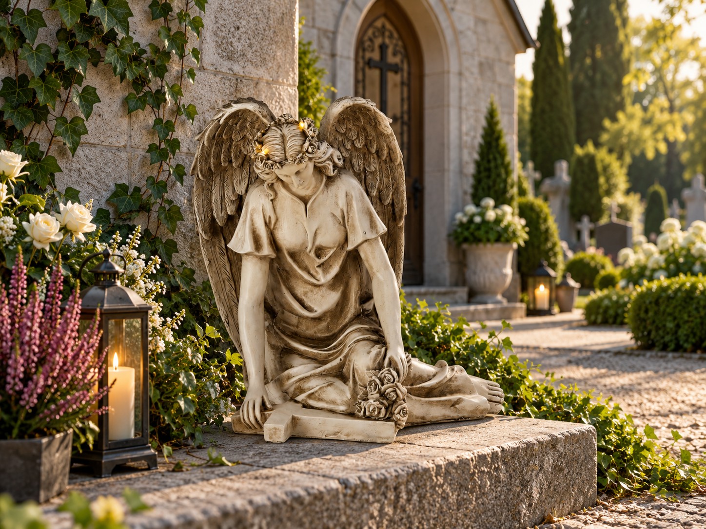 FIGURA ANIOŁ SIEDZĄCY Z KRZYŻEM LED - BEŻOWA 34 X 26,5 X 38 CM pol_pl_FIGURA-ANIOL-SIEDZACY-Z-KRZYZEM-LED-BEZOWA-34-X-26-5-X-38-CM-8721-5456_5