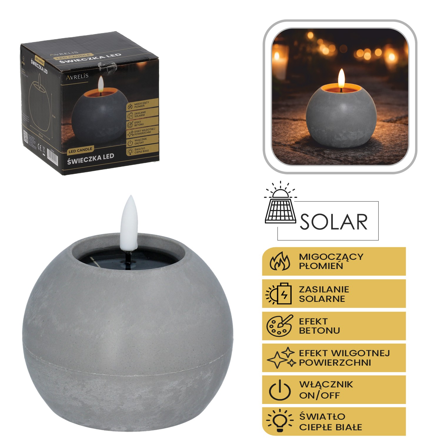 ŚWIECA SOLARNA LED KULA 10,5 x 10 CM EFEKT BETONU pol_pl_SWIECA-SOLARNA-LED-KULA-10-5-x-10-CM-EFEKT-BETONU-10458_7