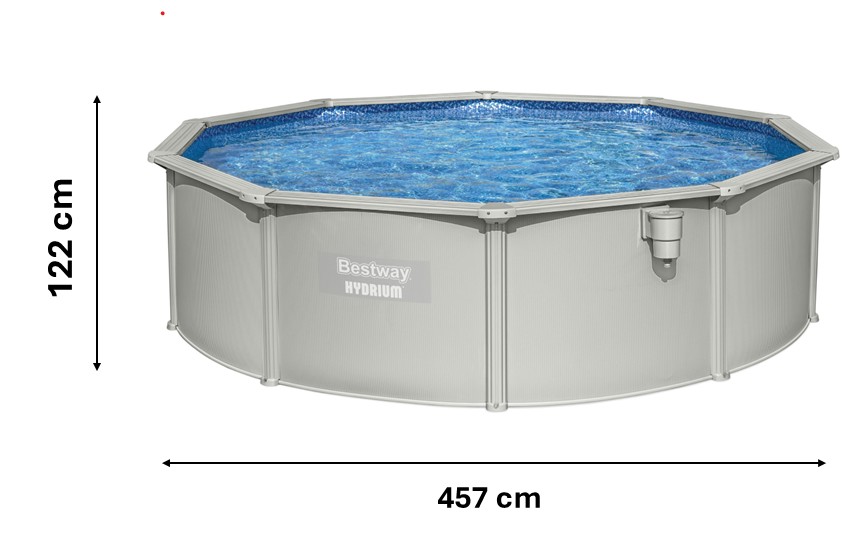 BASEN PANELOWY 4,57 x 1,22 M (BASEN, POMPA PIASKOWA, SKIMMER, DRABINKA, PODLOGA, POKRYWA, DOZOWNIK) 56384