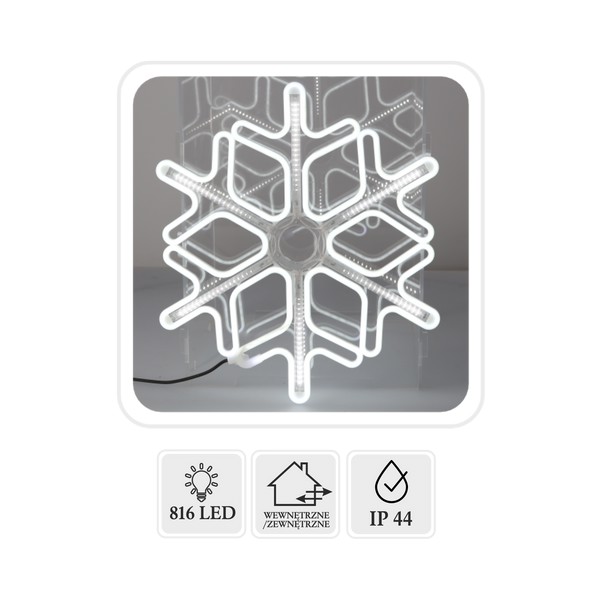 Снежинка 60 См Неон Led Холодный Белый + Холодный Белый Вспышка Внутренний/Внешний (3)