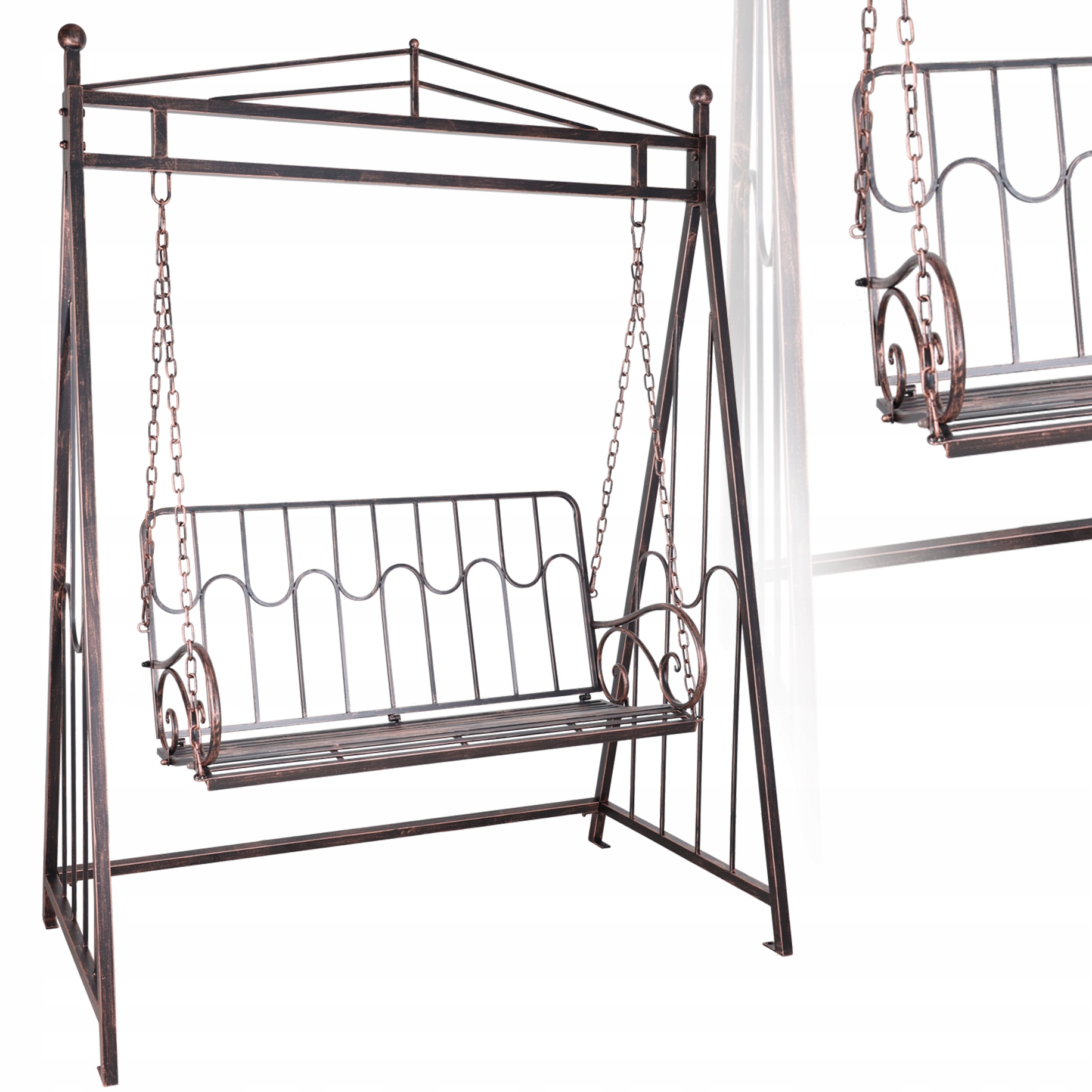 Садовая Качель 162 x 90 x 205 См Античный Бронзовый (3)