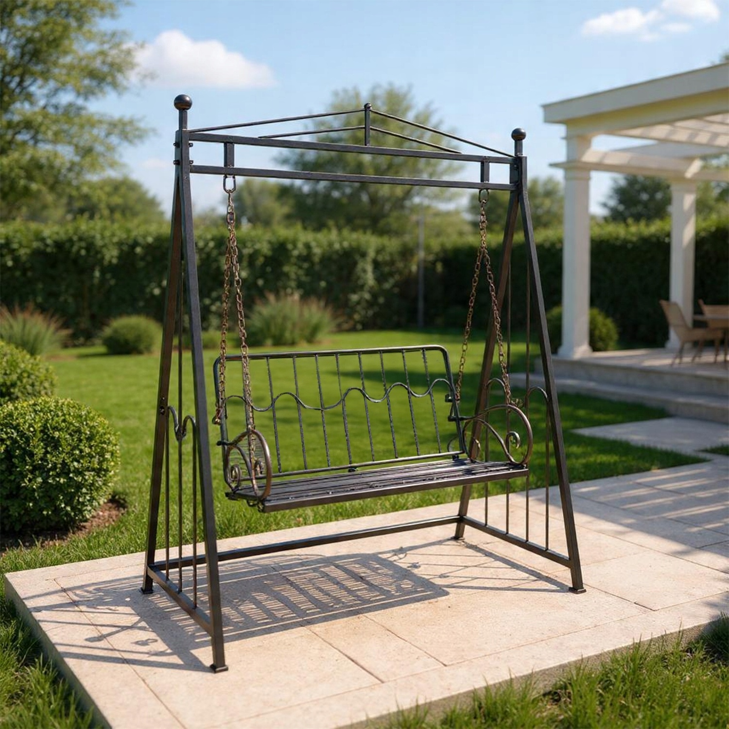 Садовая Качель 162 x 90 x 205 См Античный Бронзовый (8)