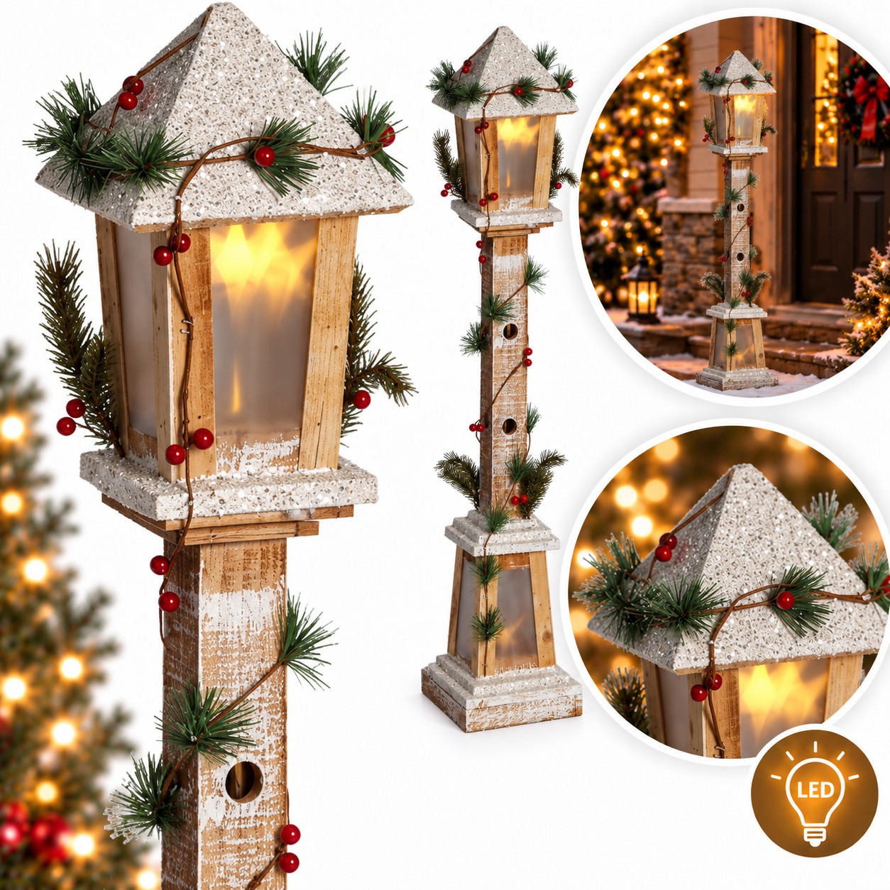 ŚWIĄTECZNA LATARNIA DREWNIANA BIAŁA LED 16 x 16 x 85 CM *3318 pol_pl_SWIATECZNA-LATARNIA-DREWNIANA-BIALA-LED-16-x-16-x-85-CM-3318-11582_8
