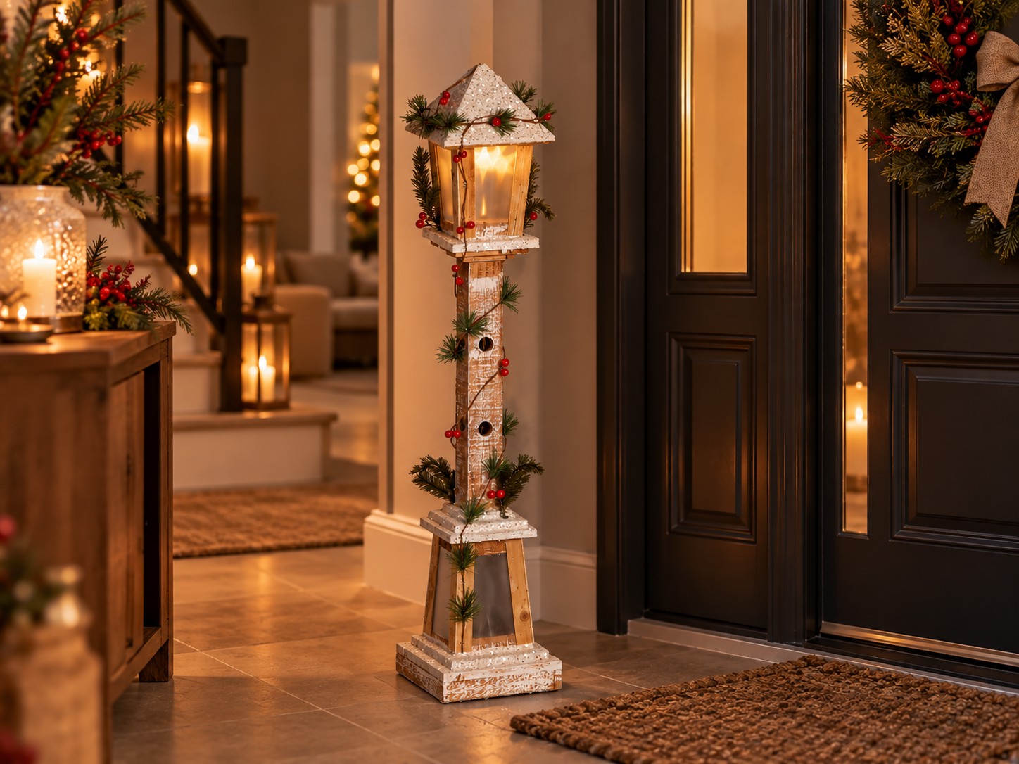 ŚWIĄTECZNA LATARNIA DREWNIANA BIAŁA LED 16 x 16 x 85 CM *3318 pol_pl_SWIATECZNA-LATARNIA-DREWNIANA-BIALA-LED-16-x-16-x-85-CM-3318-11582_7
