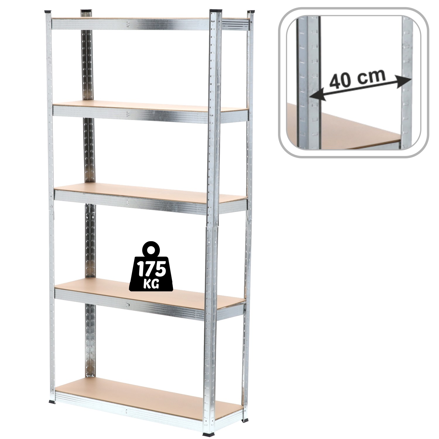 REGAŁ 5-POZIOMOWY 220 X 90 X 40 CM UDŹWIG PÓŁKI: 175 KG pol_pl_REGAL-5-POZIOMOWY-220-X-90-X-40-CM-UDZWIG-POLKI-175-KG-0629-1331_1