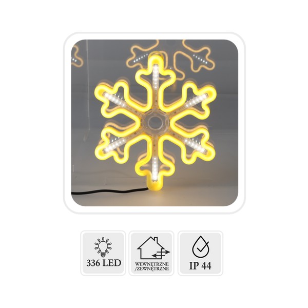 Снежинка 30 См Неон Led Теплый Белый + Холодный Белый Внутренний/Внешний (3)