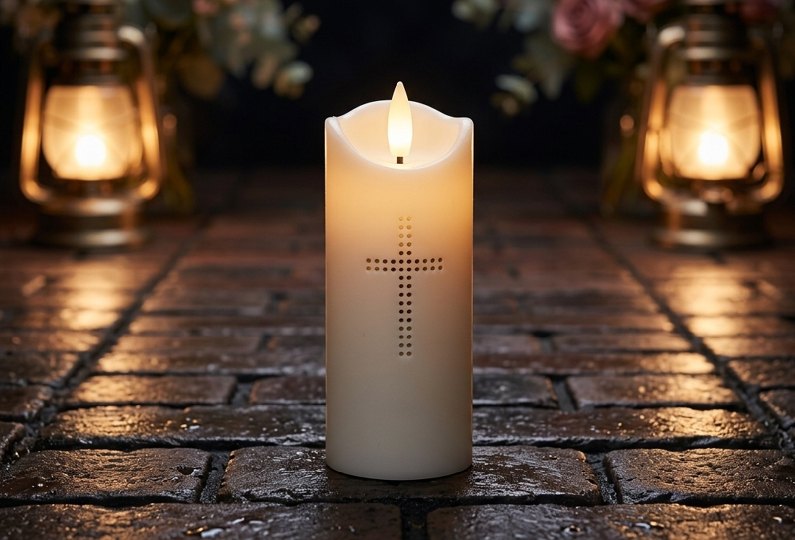 ŚWIECZKA LED 5,2 x 15 CM BIAŁA KRZYŻ Z MELODIĄ pol_pl_SWIECZKA-LED-5-2-x-15-CM-BIALA-KRZYZ-Z-MELODIA-10447_1