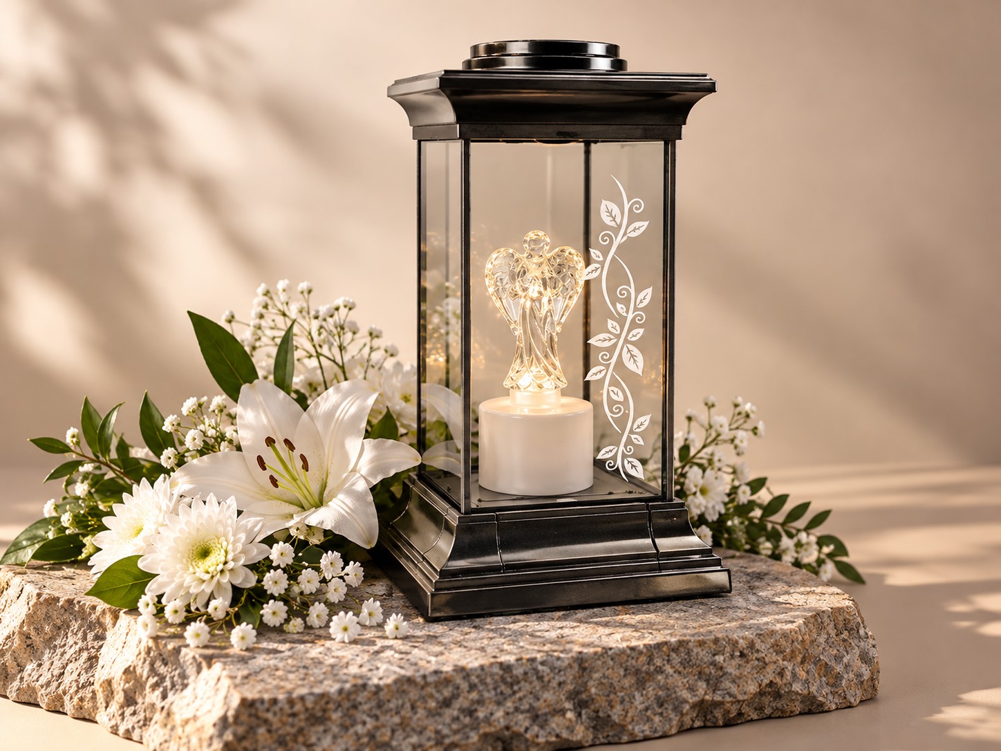 Солярний Ліхтар 14 × 14 × 28 См З Led-Ангелом