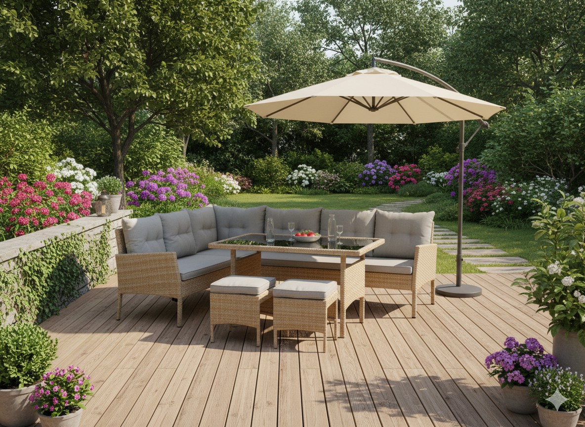 ZESTAW MEBLI RATTANOWYCH "BERNO" (SOFA NAROŻNA + 2 PUFY + STÓŁ) BEŻOWY + SZARE PODUSZKI pol_pl_ZESTAW-MEBLI-RATTANOWYCH-BERNO-SOFA-NAROZNA-2-PUFY-STOL-BEZOWY-SZARE-PODUSZKI-2312_3