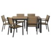 ИКЕА Стол + 6 стульев с подножкой. FALSTER ФАЛЬСТЕР, 399.322.27 - Home Club
