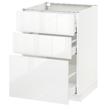 ІКЕА Шафа стояча з 3 шухлядами METOD МЕТОД / MAXIMERA МАКСИМЕРА, 990.496.63 - Home Club