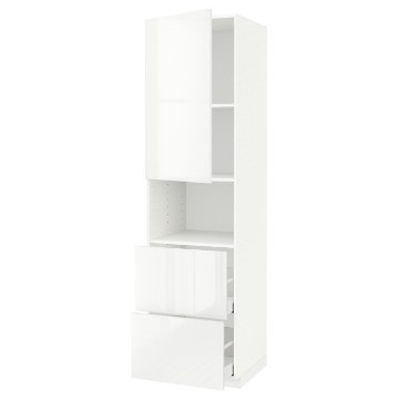ИКЕА Высокий шкаф для микроволновки METOD МЕТОД / MAXIMERA МАКСИМЕРА, 594.547.20 - Home Club