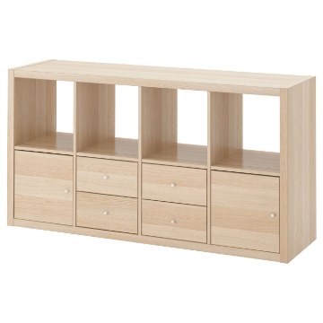 ІКЕА Стелаж з 4 вставками KALLAX КАЛЛАКС, 291.975.72 - Home Club