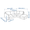ИКЕА 4-местный угловой диван ВИМЛЕ, 792.115.23 - Home Club, изображение 6
