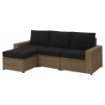 ИКЕА Трехместный диван + подставка для ног SOLLERÖN СОЛЛЕРОН, 092.414.58 - Home Club