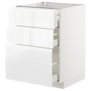 ИКЕА Стойка с тремя ящиками METOD МЕТОД / MAXIMERA МАКСИМЕРА, 192.550.20 - Home Club
