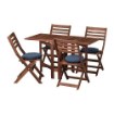 ИКЕА Стол + 4 складные стулья ÄPPLARÖ ЭПЛАРО, 492.685.87 - Home Club