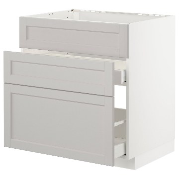 ІКЕА Підлогова шафа + 3 фронт. панелі METOD МЕТОД / MAXIMERA МАКСИМЕРА, 992.743.45 - Home Club