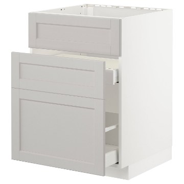 ІКЕА Підлогова шафа + 3 фронт. панелі METOD МЕТОД / MAXIMERA МАКСИМЕРА, 492.743.43 - Home Club