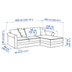 ІКЕА 3-місний диван з шезлонгом GRÖNLID, 494.085.64 - Home Club, зображення 10