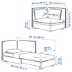 ІКЕА Модуль дивана-ліжка зі спинкою VALLENTUNA ВАЛЛЕНТУНА, 892.774.86 - Home Club, зображення 8