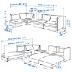 ІКЕА Розкладний модульний диван VALLENTUNA ВАЛЕНТУНА, 392.780.68 - Home Club, зображення 7