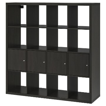 ИКЕА Стеллаж с 4 вставками KALLAX КАЛЛАКС, 090.174.83 - Home Club