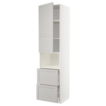 ИКЕА Высокий шкаф для микроволновки METOD МЕТОД / MAXIMERA МАКСИМЕРА, 394.700.52 - Home Club