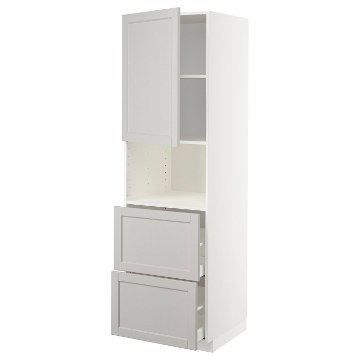 ИКЕА Высокий шкаф для микроволновки METOD МЕТОД / MAXIMERA МАКСИМЕРА, 394.589.60 - Home Club