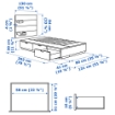 ИКЕА Каркас кровати с контейнером и матрасом NORDLI НОРДЛИ, 195.368.60 - Home Club, изображение 16