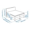 ИКЕА Континентальная кровать LAUVIK, 091.713.18 - Home Club, изображение 4