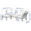 ИКЕА 3-местный модульный диван ÄPPLARÖ ЭПЛАРО, 494.138.67 - Home Club, изображение 2