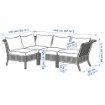 ИКЕА Модульный угловой диван на 3 человека KUNGSHOLMEN КУНГСХОЛЬМЕН, 690.204.06 - Home Club, изображение 6
