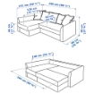 ІКЕА Кутовий диван зі спальним місцем HOLMSUND ХОЛЬМСУНД, 292.282.05 - Home Club, зображення 13