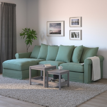 ІКЕА 3-місний розкладний диван з шезлонгом GRÖNLID, 095.366.10 - Home Club