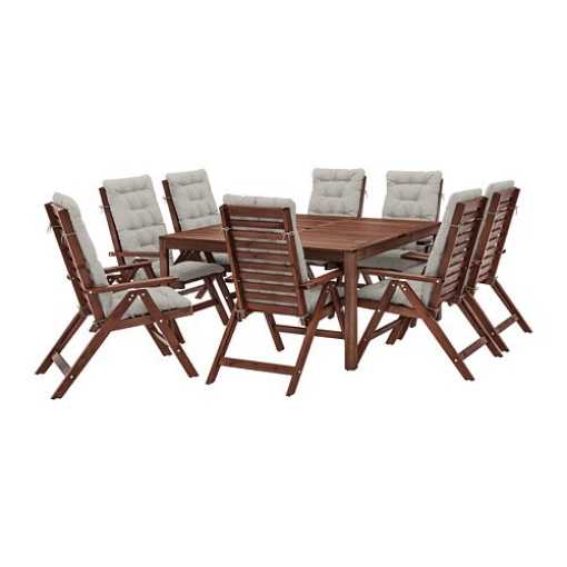 ИКЕА Стол+8 складных стульев ЭПЛАРО, 592.897.73 - Home Club