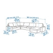 ІКЕА 6-місний кутовий диван з шезлонгом KIVIK КІВІК, 994.846.97 - Home Club, зображення 5