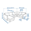 ИКЕА 5-местный угловой диван ВИМЛЕ, 792.114.05 - Home Club, изображение 6