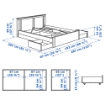ІКЕА Рама ліжка з 4 ящиками SONGESAND СОНГЕСАНД, 494.950.47 - Home Club, зображення 11