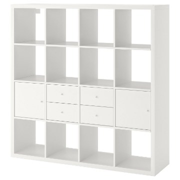 ИКЕА Стеллаж с 4 вставками KALLAX КАЛЛАКС, 192.783.28 - Home Club