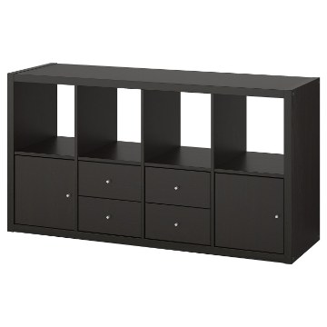 ИКЕА Стеллаж с 4 вставками KALLAX КАЛЛАКС, 292.783.04 - Home Club