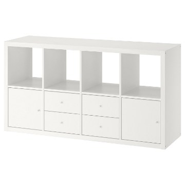ИКЕА Стеллаж с 4 вставками KALLAX КАЛЛАКС, 592.783.07 - Home Club