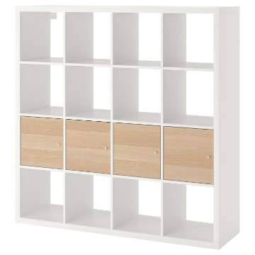 ИКЕА Стеллаж с 4 вставками KALLAX КАЛЛАКС, 692.276.71 - Home Club