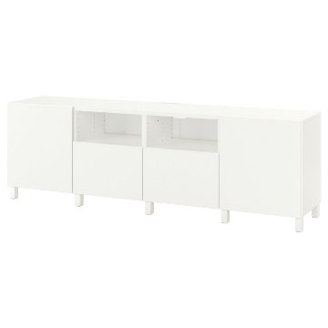 ИКЕА Тумба под телевизор с дверцами и ящиками BESTÅ БЕСТО, 392.975.14 - Home Club