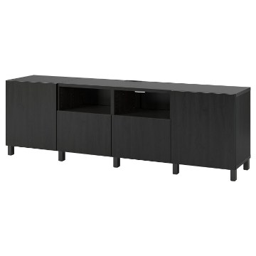 ИКЕА Тумба под телевизор с дверцами и ящиками BESTÅ БЕСТО, 794.013.49 - Home Club