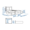ИКЕА Комплект мебели для спальни из 3 предметов BRIMNES БРИМНЭС, 094.956.81 - Home Club, изображение 9