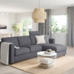 ІКЕА 3-місний диван з шезлонгом VIMLE ВІМЛЕ, 593.991.06 - Home Club, зображення 2