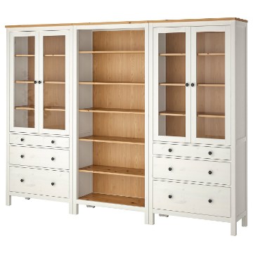 ІКЕА Комбінована стелажна система з дверцятами HEMNES ХЕМНЕС, 093.840.51 - Home Club