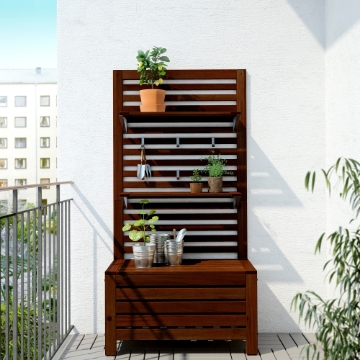 ІКЕА Лавка з панеллю + полиці ÄPPLARÖ, 298.979.79 - Home Club