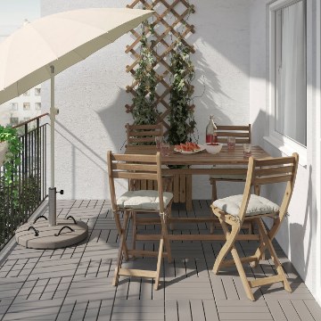 ІКЕА Стіл + 4 стільці ASKHOLMEN АСКХОЛЬМЕН, 192.121.82 - Home Club